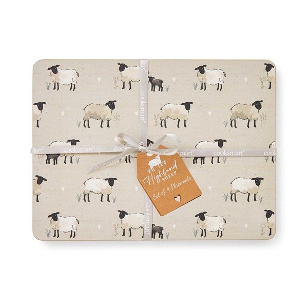 Parafa tányéralátét szett 4 db-os 21,5x29 cm Highland Sheep – Cooksmart ®-image-2