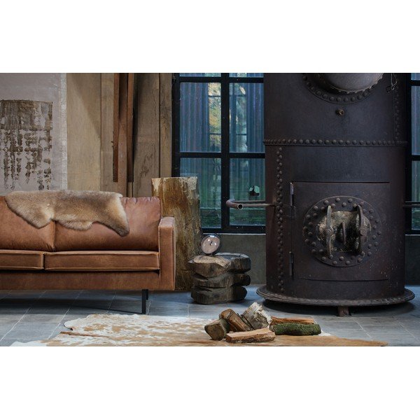 Barna bőrutánzat kanapé 190 cm Rodeo – WOOOD-image-4