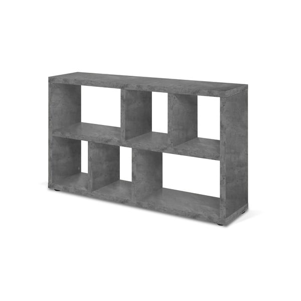 Szürke könyvespolc beton dekorral 150x83 cm Berlin – TemaHome-image-3