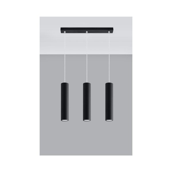 Fekete fém függőlámpa Castro – Sollux-image-2