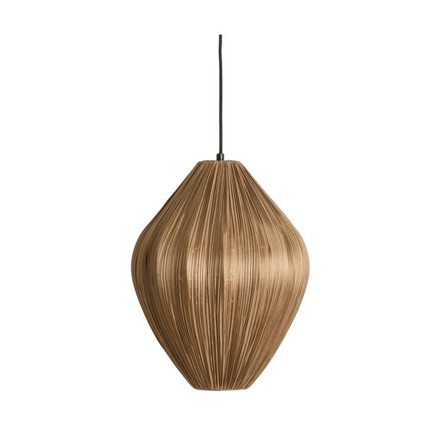 Barna függőlámpa textil búrával ø 12 cm Verita – Light & Living