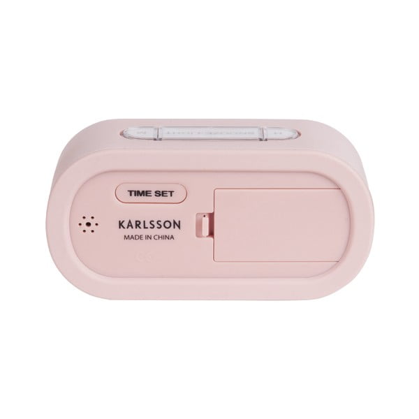 Gummy világos rózsaszín gumírozott ébresztőóra - Karlsson-image-2