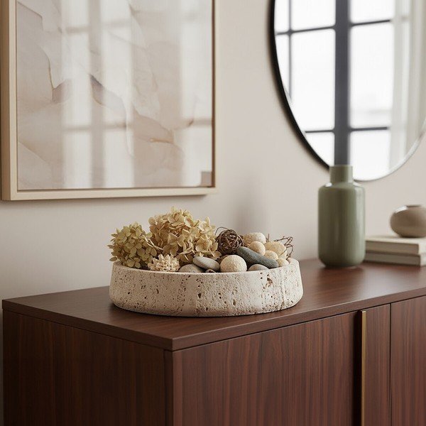 Kő dekoratív tál ø 30 cm Tibor – Premier Housewares-image-1