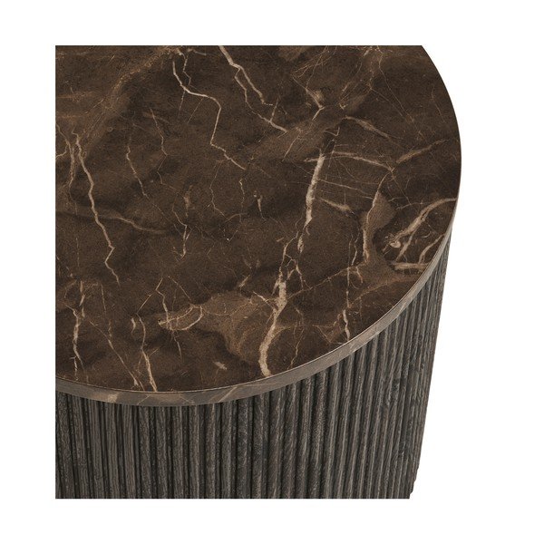 Kerek tárolóasztal márvány dekoros asztallappal ø 45 cm Rota – House Nordic-image-4