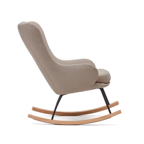 Bézs buklé hintafotel Maustin – Kave Home-image-2