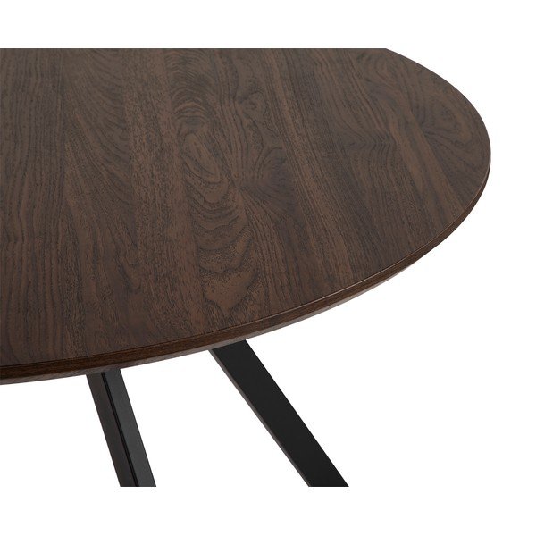 Kerek étkezőasztal diófa dekorral ø 120 cm Rivo – Bonami Essentials-image-3