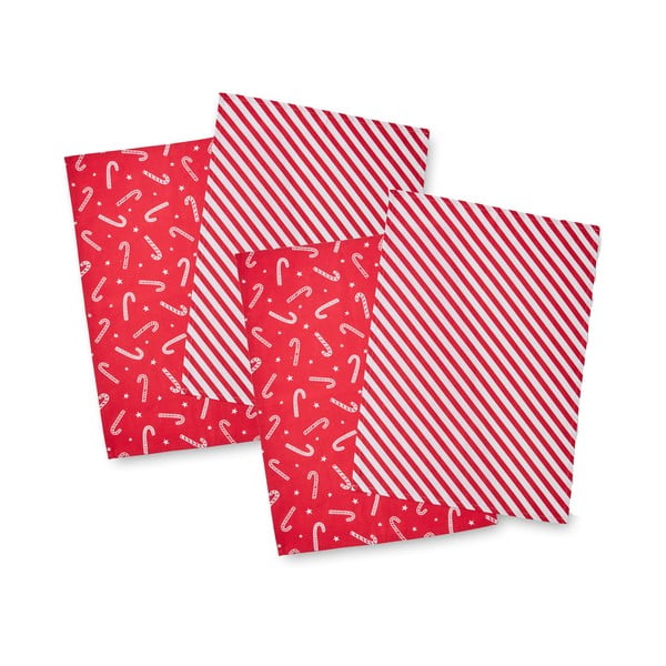 Pamut konyharuha szett karácsonyi mintával,  4 db-os 50x70 cm Candy Cane – Catherine Lansfield-image-2