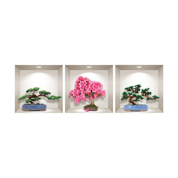 Natural and Colorful Bonsai 3 db-os 3D falmatrica szett - Ambiance-image-1