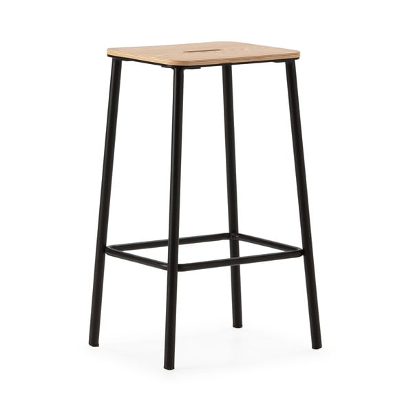 Fekete bárszék szett 2 db-os (ülésmagasság 65 cm) Abba – Marckeric