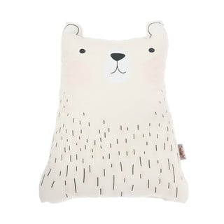 Pillow Toy Bear Cute világosbarna pamutkeverék gyerekpárna, 22 x 30 cm - Mike & Co. NEW YORK