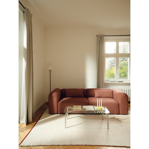 Piros-bézs kézi szövésű gyapjú szőnyeg 140x200 cm Lenu – noo.ma-image-1