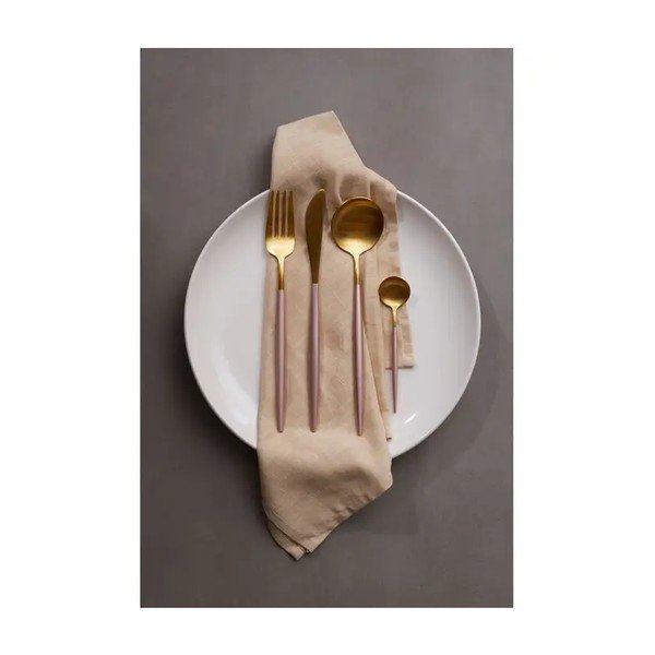 Aranyszínű rozsdamentes acél evőeszköz készlet 16 db-os Avie – Premier Housewares-image-1