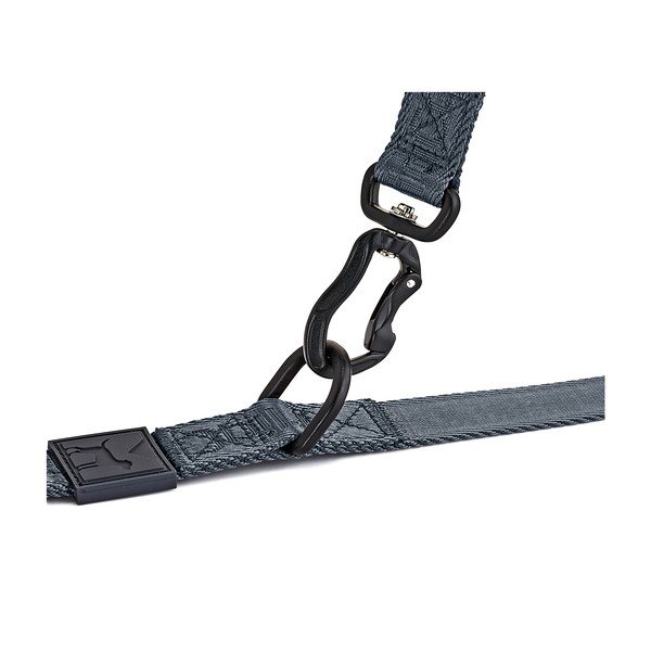 Sötétszürke kapcsos póráz hosszúság 200 cm Modena Asphalt 25 mm – MiaCara-image-2