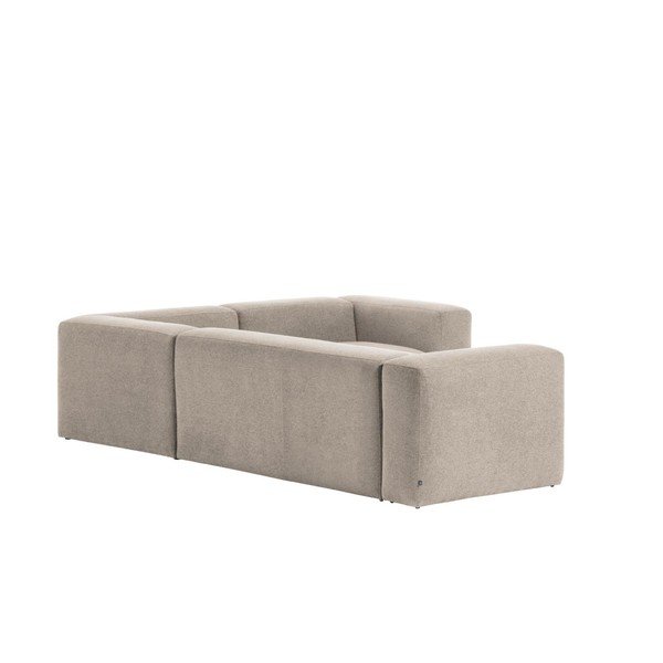 Bézs zsenília sarokkanapé Blok – Kave Home-image-4