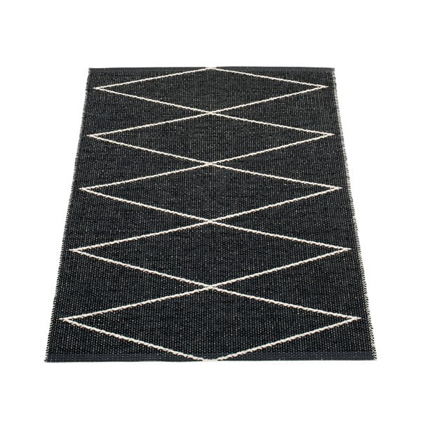 Fekete kültéri-beltéri szőnyeg 70x100 cm Max Black – Pappelina