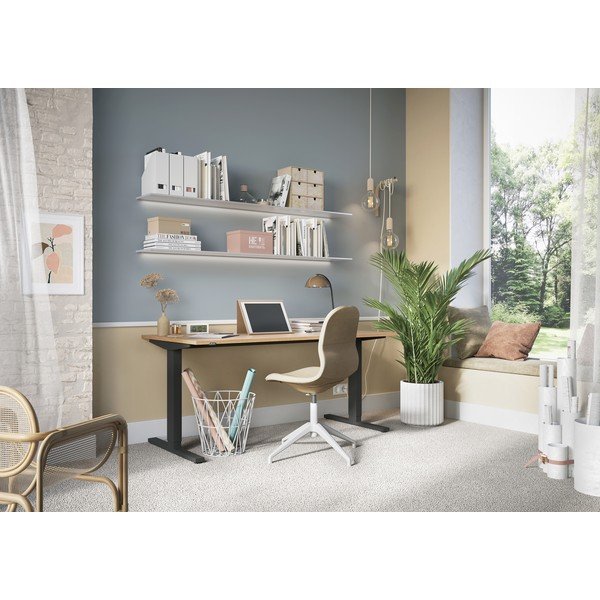 Íróasztal elektromosan állítható magassággal tölgyfa dekoros asztallappal 80x160 cm Lissabon – Germania-image-1