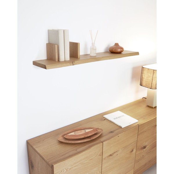 Rasha fali polc tölgyfa dekorral - Kave Home-image-4