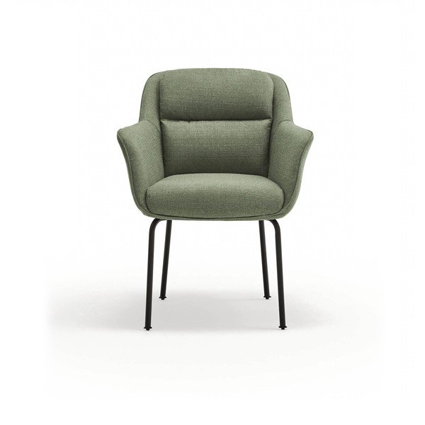 Zöld kárpitozott karfás étkezőfotel Sadira – Teulat-image-2