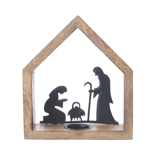 Fa gyertyatartó karácsonyi mintával – Dakls