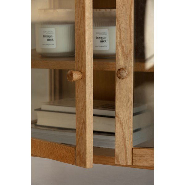 Natúr színű TV-állvány tölgyfa dekorral 160x50x40 cm Ceci – MOME-image-2