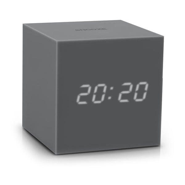 Gravitry Cube szürke ébresztőóra LED kijelzővel - Gingko