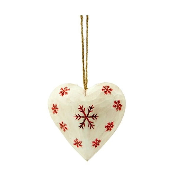 Heart fehér szív formájú felakasztható dekoráció - Antic Line