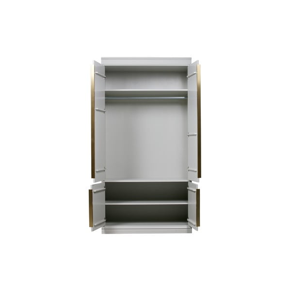 Világosszürke borovi fenyő ruhásszekrény 110x215x62 cm Organize – WOOOD-image-3