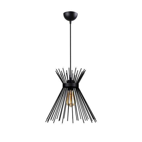 Fekete fém függőlámpa Izmir – Squid Lighting-image-2
