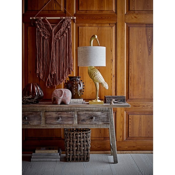 Aranyszínű asztali lámpa textil búrával (magasság 73 cm) Heron – Bloomingville-image-1