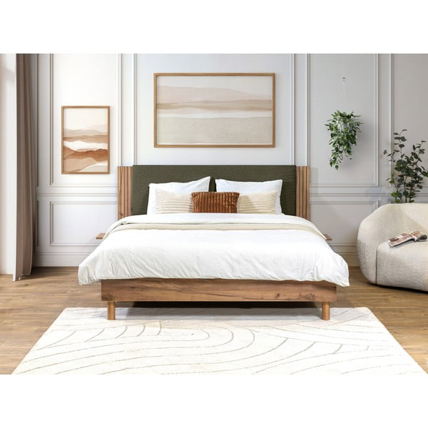 Zöld franciaágy ágyráccsal 140x190 cm Lior – Bobochic Paris-image-2