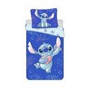 Kék egyszemélyes pamut gyerek ágyneműhuzat 140x200 cm Lilo & Stitch "Aloha" – Jerry Fabrics