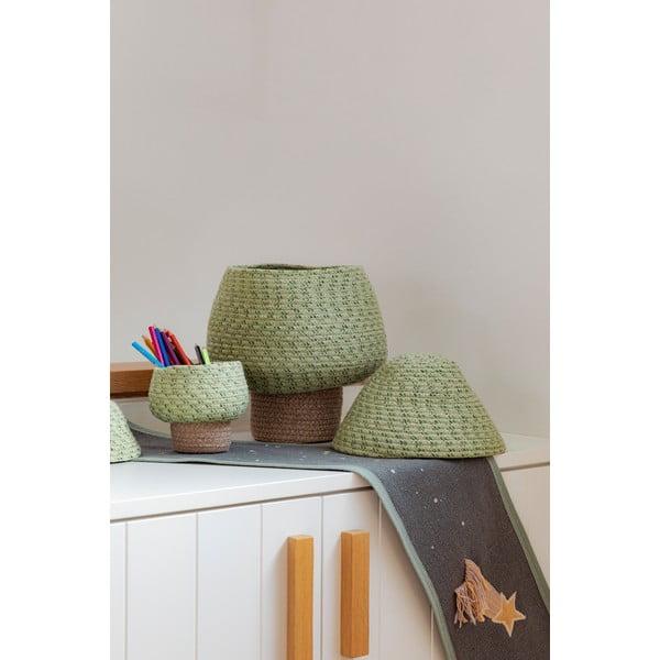 Zöld textil játéktároló kosár ø 25x36 cm Big Tree – Lorena Canals-image-4