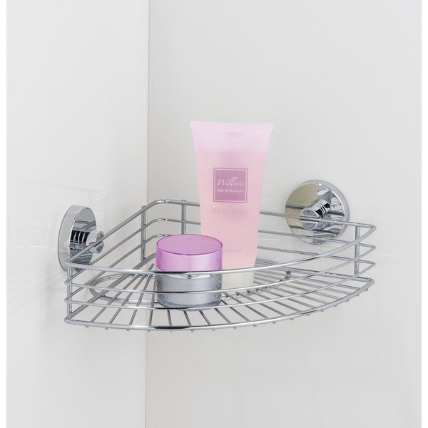 Fényes ezüstszínű öntapadós fürdőszobai kiegészítő szett Bari – Wenko-image-1