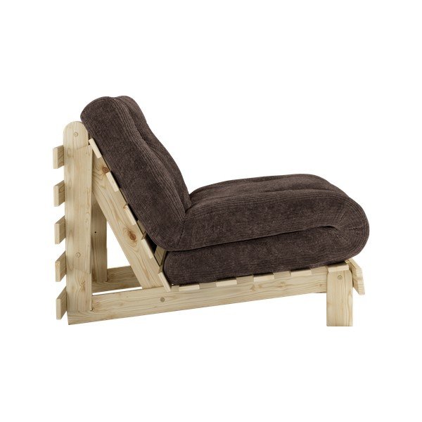 Sötétbarna kinyitható kordbársony futon fotel Roots – Karup-image-4
