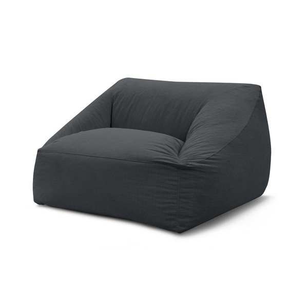 Sötétszürke kordbársony babzsákfotel Lilibet – Bobochic Paris