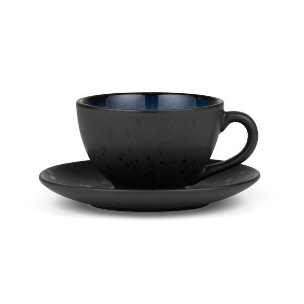 Fekete-kék kerámia csésze cappucinóhoz 240 ml Gastro Dark Blue/Black – Bitz