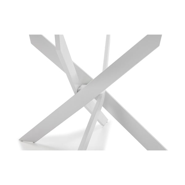 Kerek étkezőasztal üveg asztallappal 120x120 cm Ruth – Marckeric-image-3