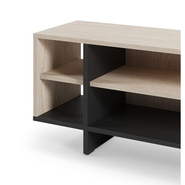 Fekete TV-állvány 160x44x36 cm Cequoia – Marckeric-image-4