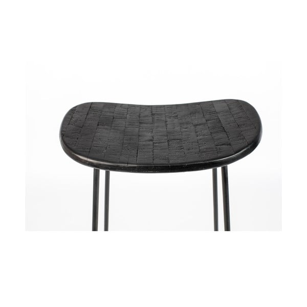 Fekete bárszék szett 2 db-os (ülésmagasság 62 cm) Tangle – White Label-image-1