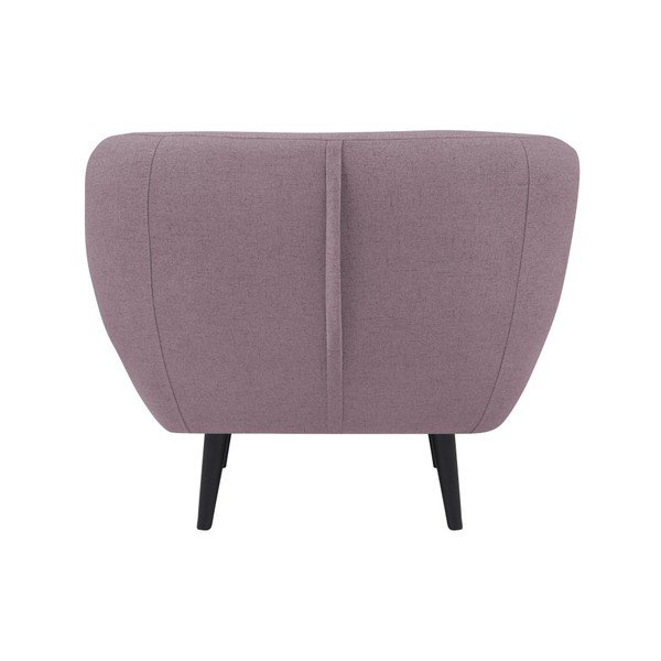 Piemont rózsaszín fotel barna lábakkal - Mazzini Sofas-image-1