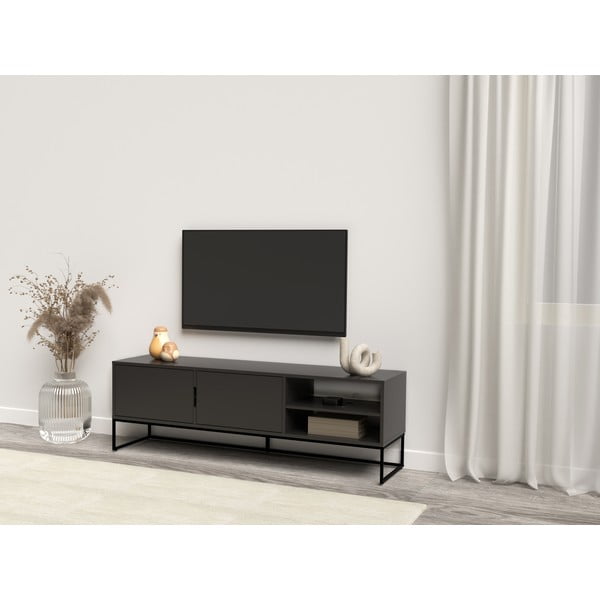 Lipp fekete TV-állvány fém lábakkal, szélesség 176 cm - Tenzo-image-1