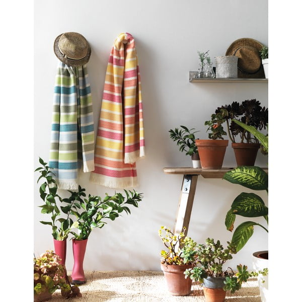 Ocean sárga-rózsaszín nyári pléd, 140 x 180 cm - Euromant-image-1