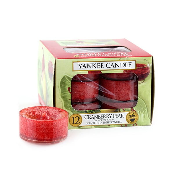 Vörösáfonya és körte 12 db-os illatgyertya szett, egyenként 4-6 óra égési idő - Yankee Candle