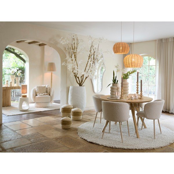 Mangófa kerek étkezőasztal ø 120 cm Quenza – Light & Living-image-2