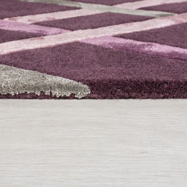 Trellis lila viszkóz szőnyeg, 160 x 230 cm - Flair Rugs-image-3