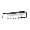 Fekete fém fali fogas polccal 100 cm Rex – Spinder Design