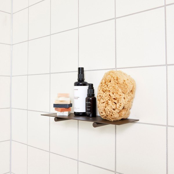 Barna fali rozsdamentes acél fürdőszobai polc Pieni – OYOY Living Design-image-1