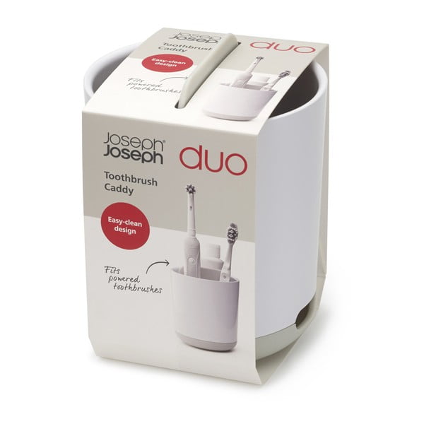 Fehér műanyag fogkefetartó pohár Duo – Joseph Joseph-image-2