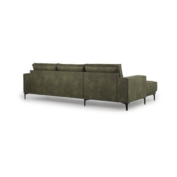 Zöld bőrutánzat sarokkanapé (bal oldali) Copenhagen – Scandic-image-3