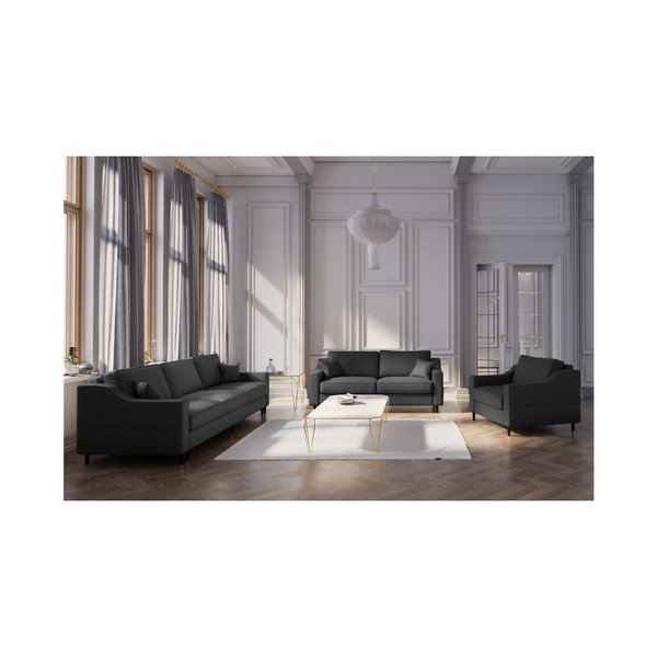 Narcisse antracitszürke fotel - Mazzini Sofas-image-4